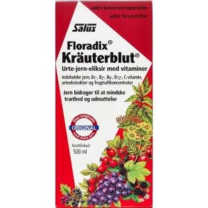 Floradix Kräuterblut Jern eliksir, 500 ml (Udløb: 11/2025)